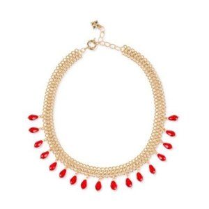 Patricia Nash Gold-Tone Chain Mail & Color Bead Collar Necklace, 17" + 3" Extend